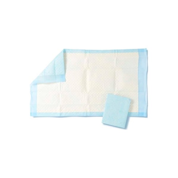 Medline Medline Disposable Fluff and Polymer Breathable Underpads, 20-1/2" x 36", Blue, 50/Case MSC282110 - main
